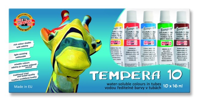 set tempera koh i noor 10 piese 10 x 16 ml ro khn01625s1001ks