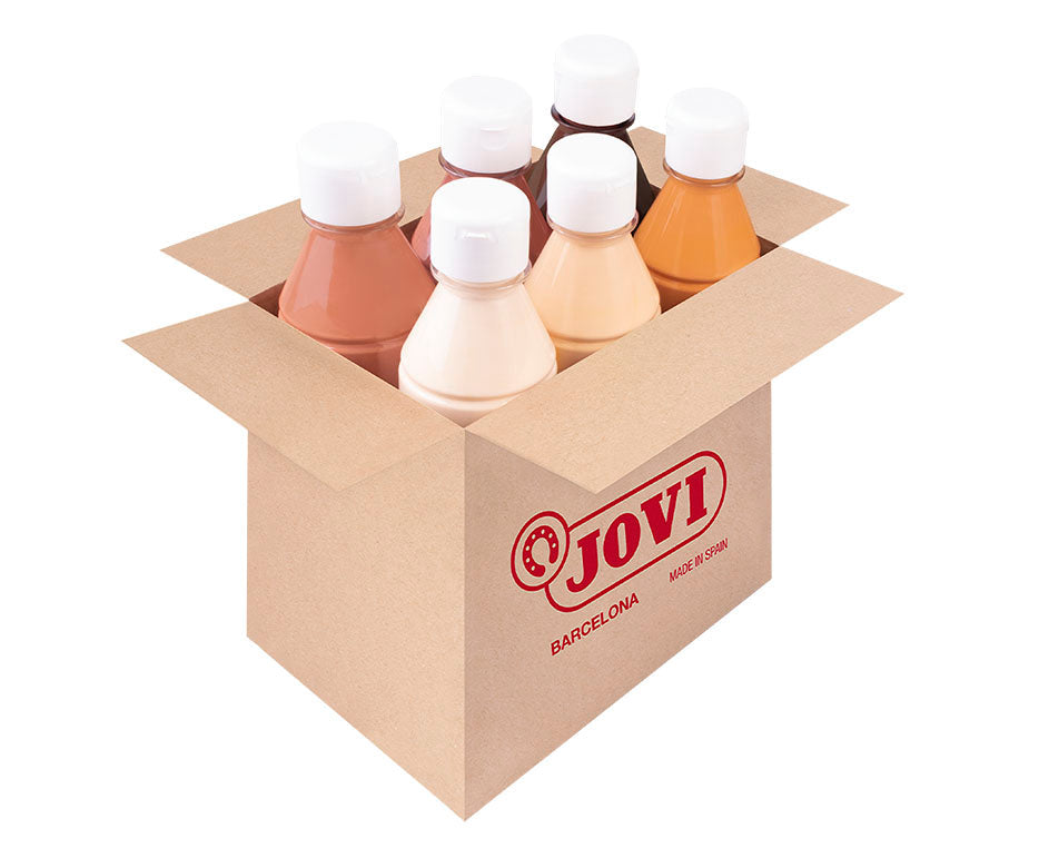 Set tempera lichidă JOVI Premium 6 x 250 ml nuanțe de piele
