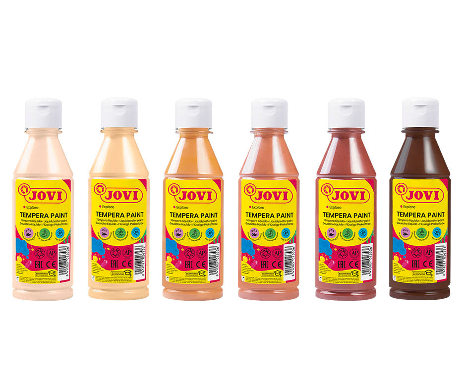 Set tempera lichidă JOVI Premium 6 x 250 ml nuanțe de piele