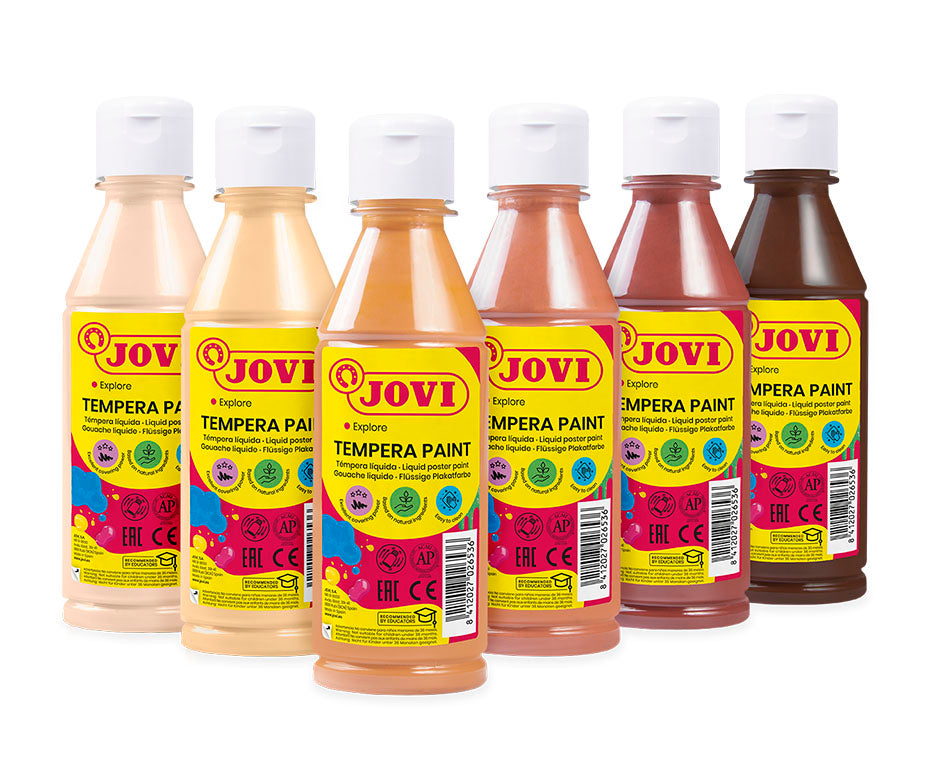 Set tempera lichidă JOVI Premium 6 x 250 ml nuanțe de piele