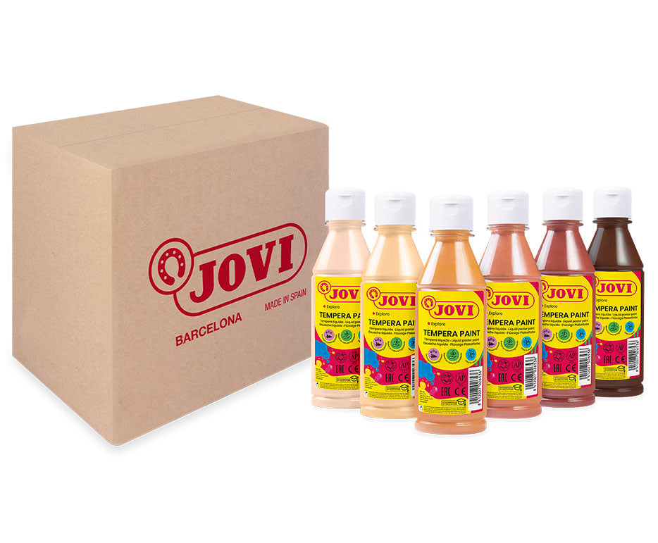 Set tempera lichidă JOVI Premium 6 x 250 ml nuanțe de piele