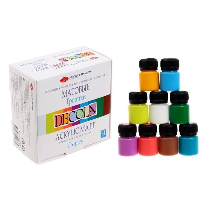 set vopsele acrilice mate decola 9x20 ml ro nvp1434118