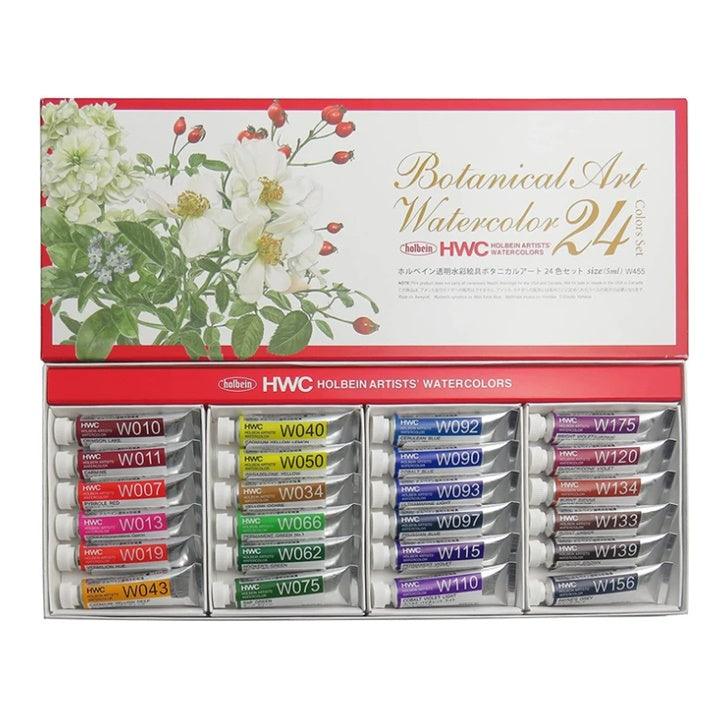set vopsele acuarela botanical holbein 24 x 5 ml ro hlbhow455