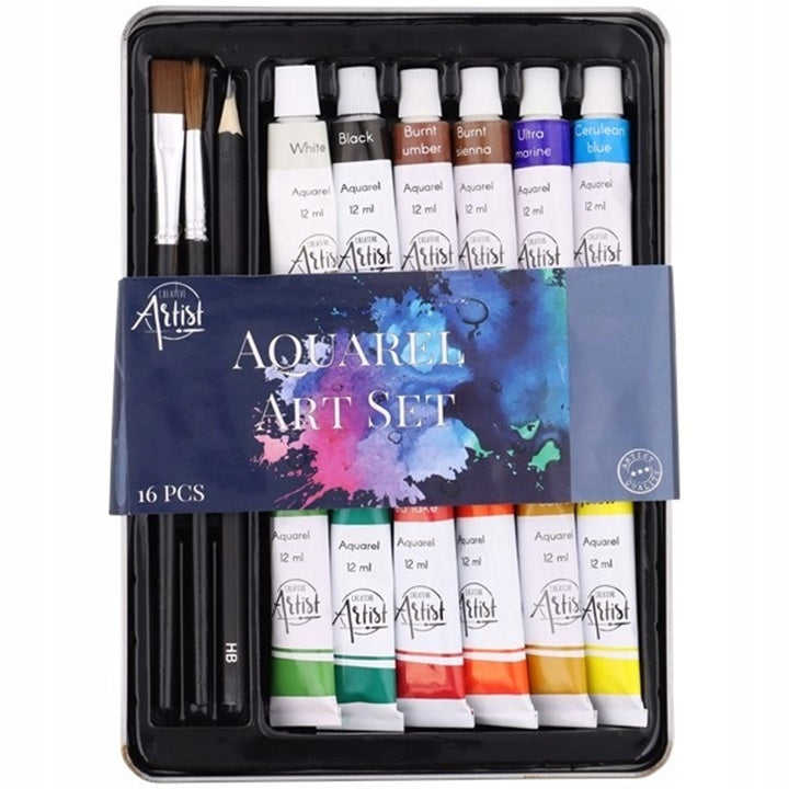 set vopsele acuarela nassau fine art 16 piese ro rmsar0500 21a