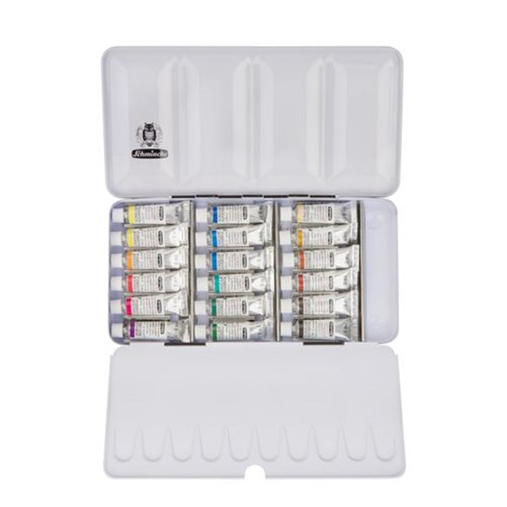 set vopsele de acuarela in tuburi schmincke horadam in cutie metalica ro sch74118097