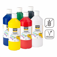 Set vopsele transparente Creall Trans, 6 × 500 ml