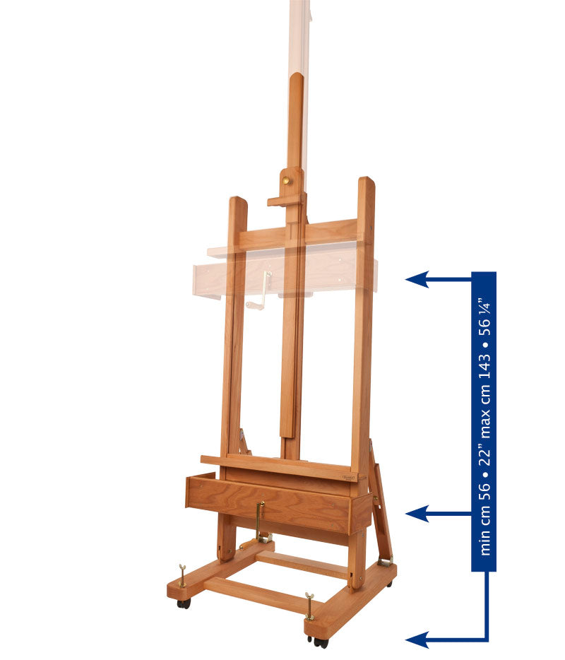 Șevalet mare de atelier cu manivelă MABEF