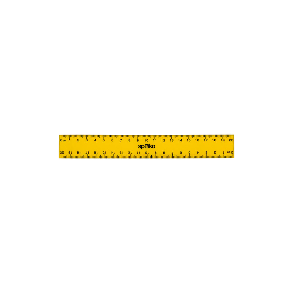 Riglă Spoko, 20 cm, culori asortate