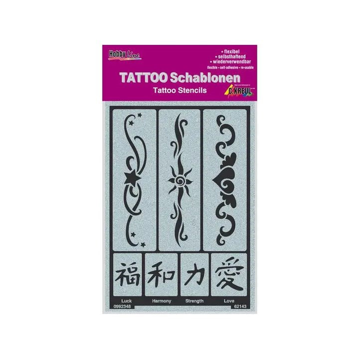 stencil autoadeziv pentru tatuaje panglici ro mxh62143