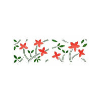 stencil xl frunze si flori 22x67 cm ro mxhb14032
