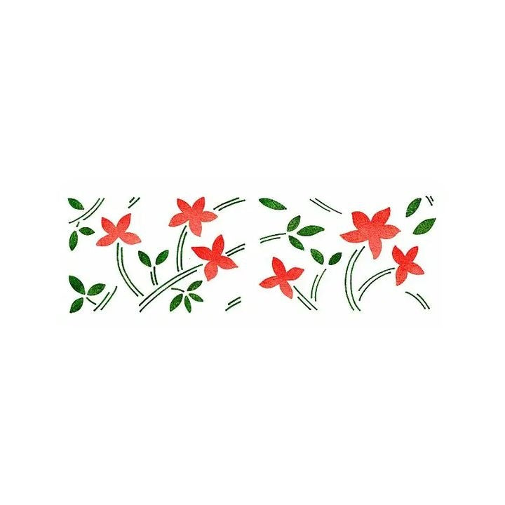 stencil xl frunze si flori 22x67 cm ro mxhb14032