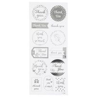 stickere decorative thank you silver ro cch29141