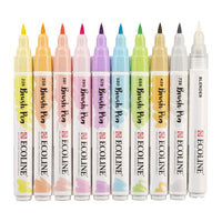 stilouri de acuarela ecoline brush pen pastel 10 buc ro rtl11509811