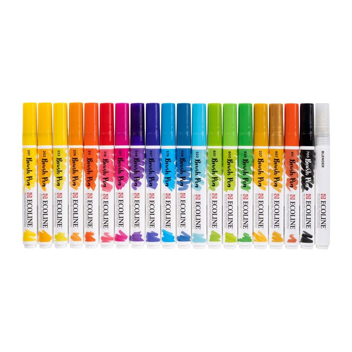 stilouri pentru acuarela ecoline brush pen ro rtl11509009