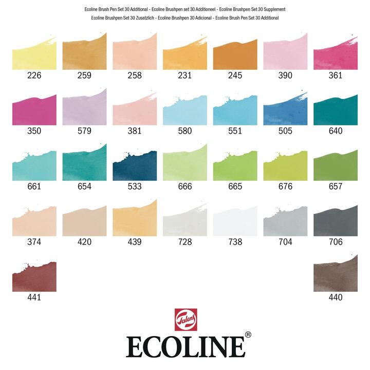 stilouri pentru acuarela ecoline brush pen additional ro rtl11509006