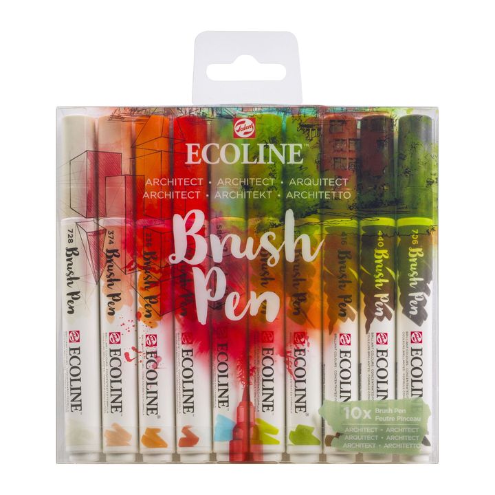 stilouri pentru acuarela ecoline brush pen architect ro rtl11509809