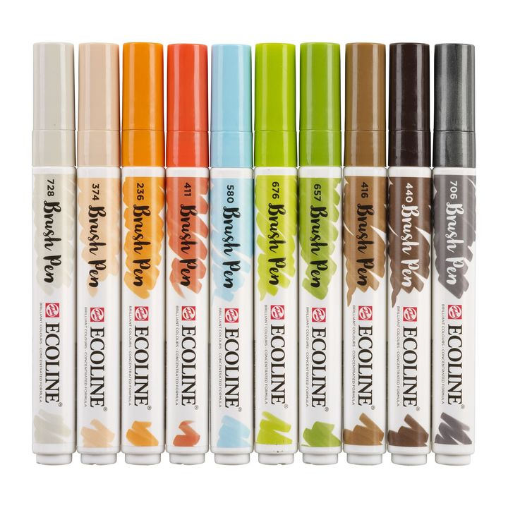 stilouri pentru acuarela ecoline brush pen architect ro rtl11509809