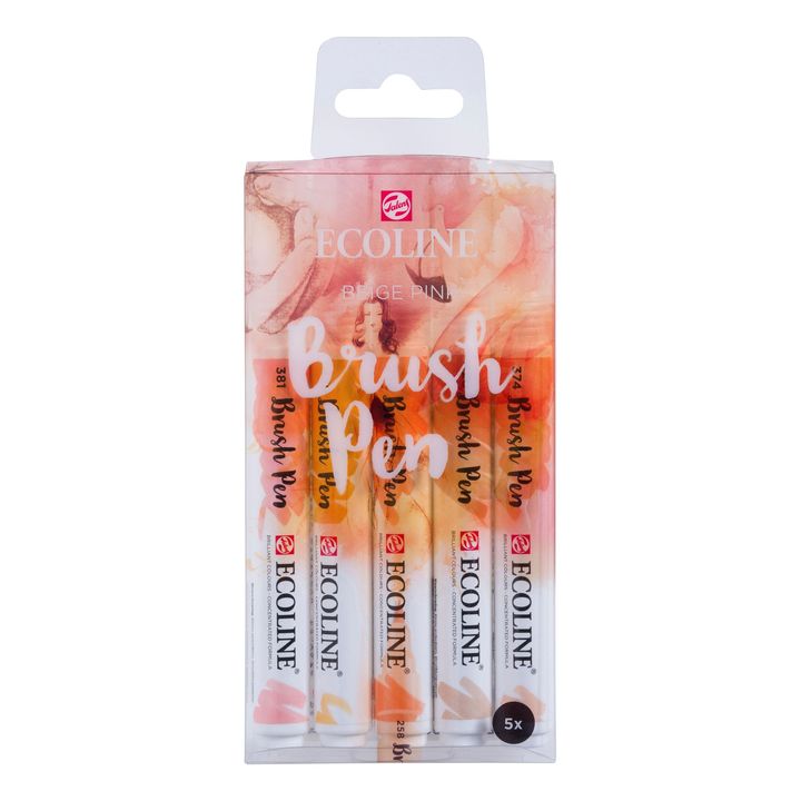 stilouri pentru acuarela ecoline brush pen beige pink ro rtl11509911