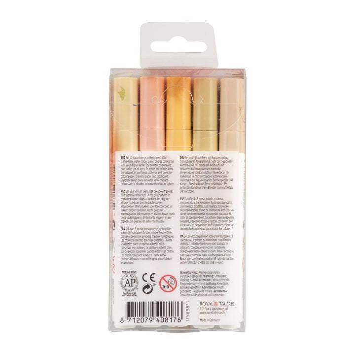 stilouri pentru acuarela ecoline brush pen beige pink ro rtl11509911