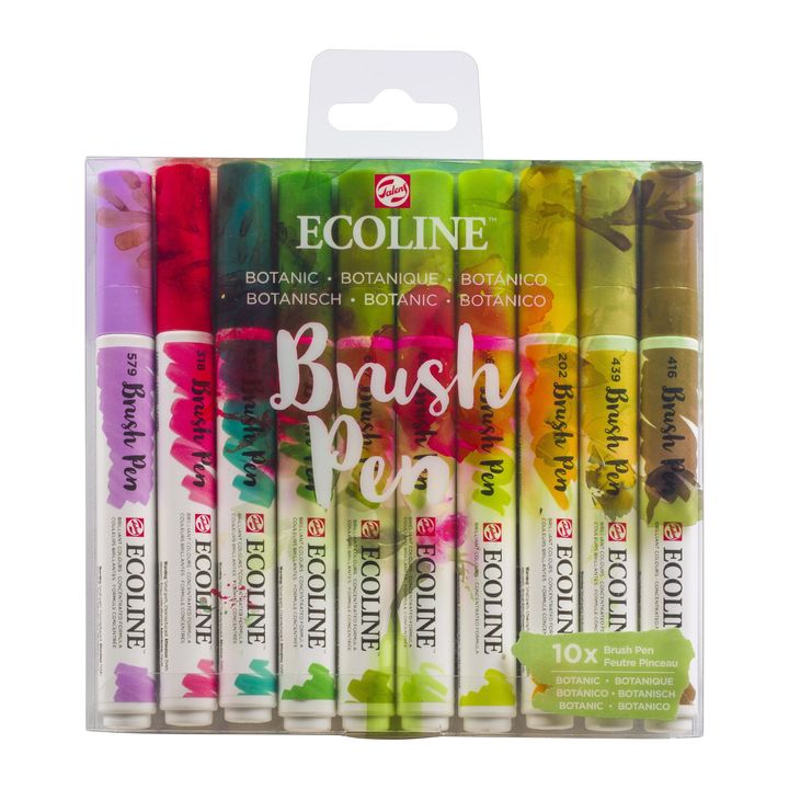 stilouri pentru acuarela ecoline brush pen botanic ro rtl11509804