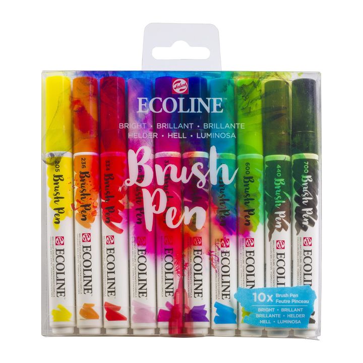 stilouri pentru acuarela ecoline brush pen bright ro rtl11509803