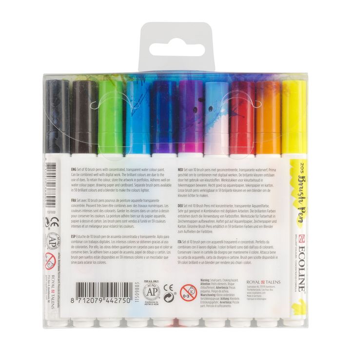 stilouri pentru acuarela ecoline brush pen bright ro rtl11509803