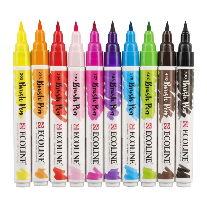 stilouri pentru acuarela ecoline brush pen bright ro rtl11509803