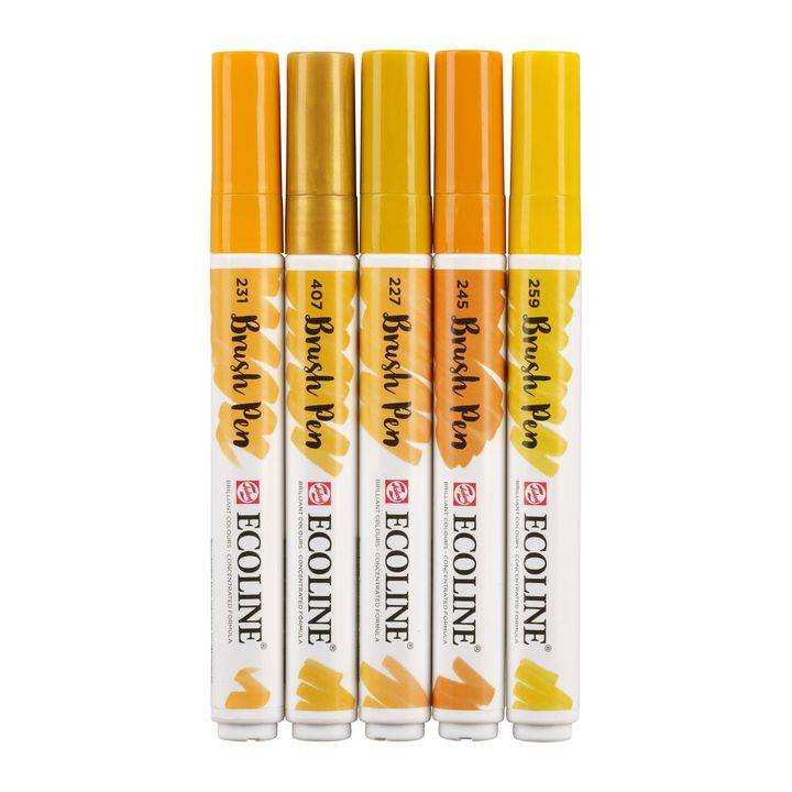 stilouri pentru acuarela ecoline brush pen earth ro rtl11509908