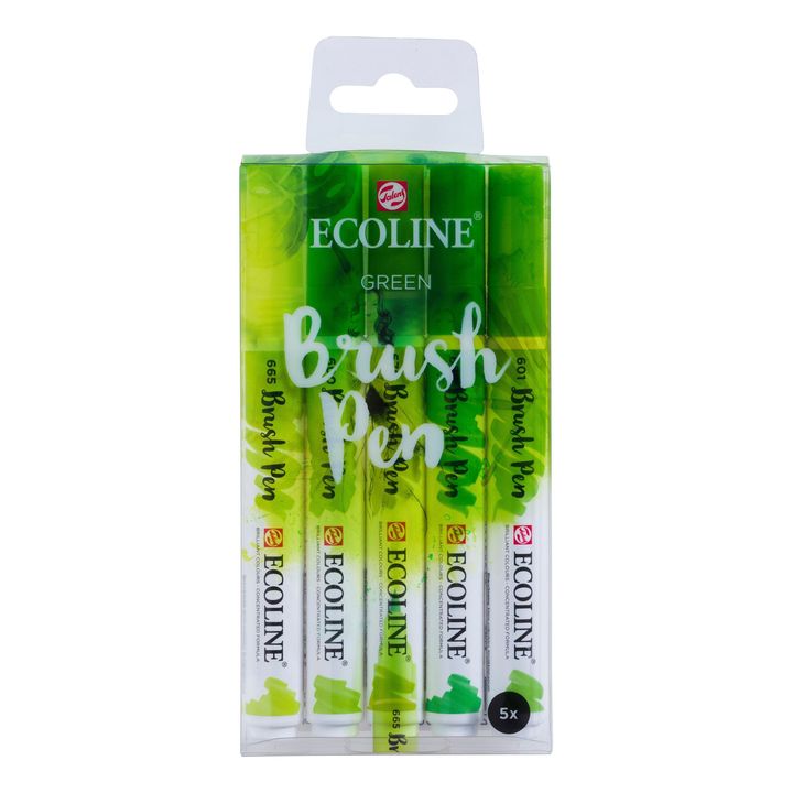stilouri pentru acuarela ecoline brush pen green ro rtl11509906
