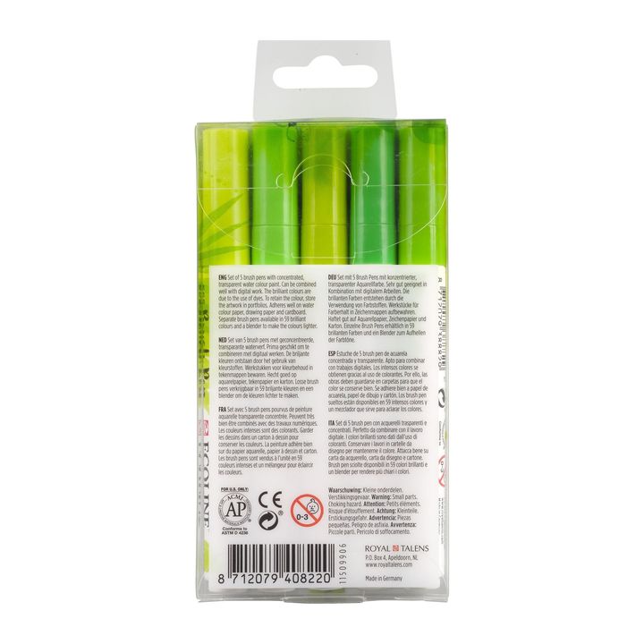 stilouri pentru acuarela ecoline brush pen green ro rtl11509906
