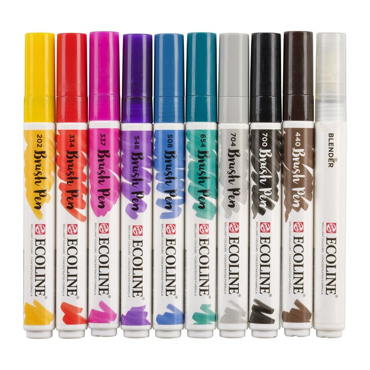 stilouri pentru acuarela ecoline brush pen hand lettering ro rtl11509800