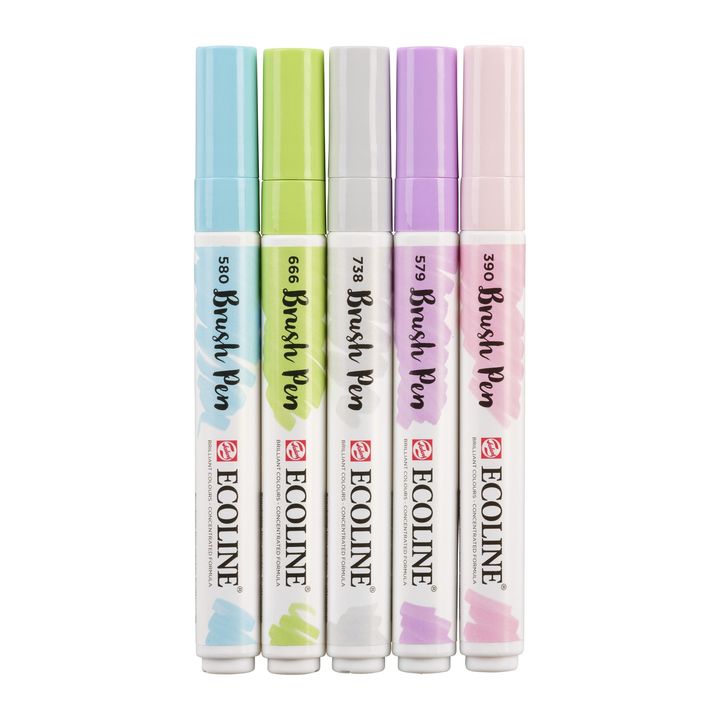 stilouri pentru acuarela ecoline brush pen pastel ro rtl11509901