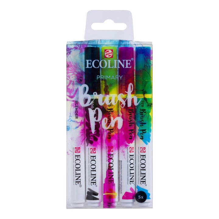 stilouri pentru acuarela ecoline brush pen primary ro rtl11509920
