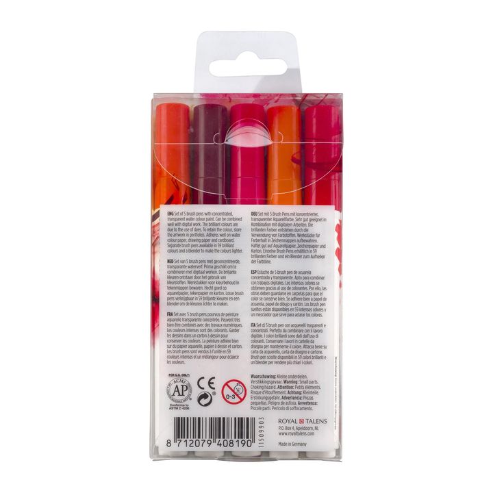 stilouri pentru acuarela ecoline brush pen red ro rtl11509903