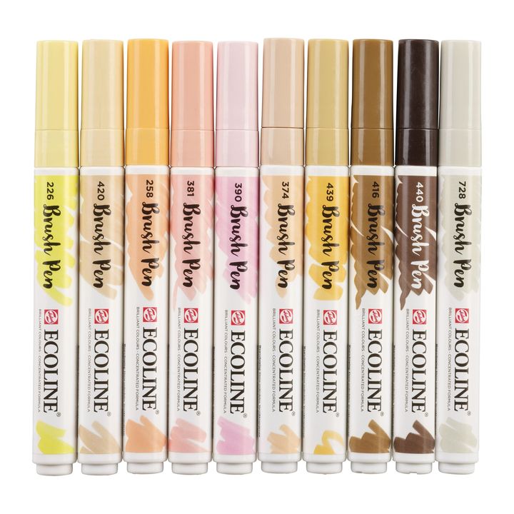stilouri pentru acuarela ecoline brush pen skin ro rtl11509806