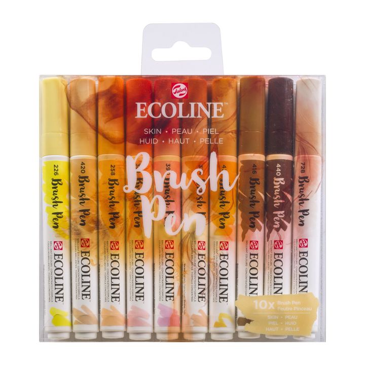stilouri pentru acuarela ecoline brush pen skin ro rtl11509806