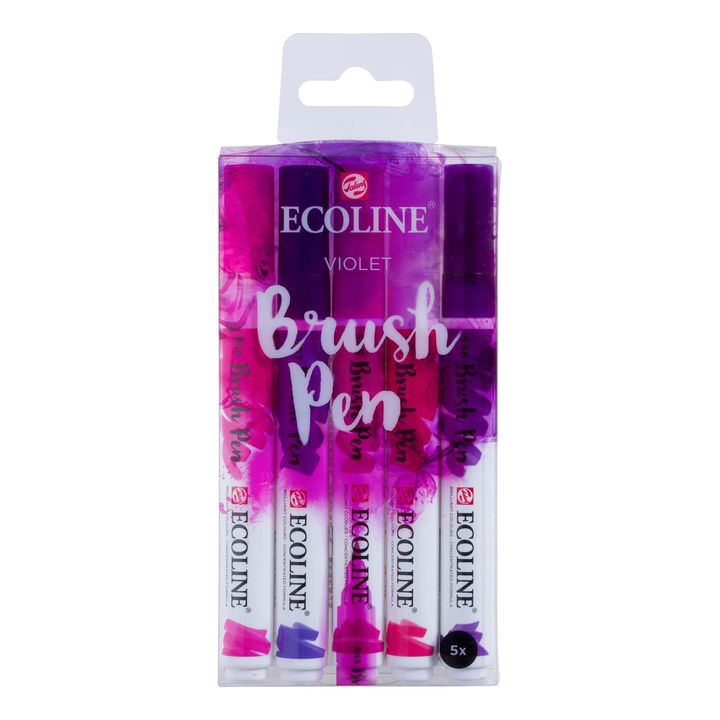 stilouri pentru acuarela ecoline brush pen violet ro rtl11509910