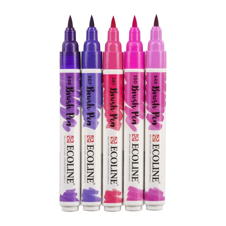 stilouri pentru acuarela ecoline brush pen violet ro rtl11509910