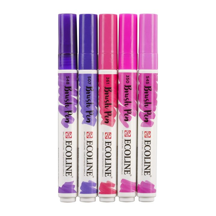 stilouri pentru acuarela ecoline brush pen violet ro rtl11509910