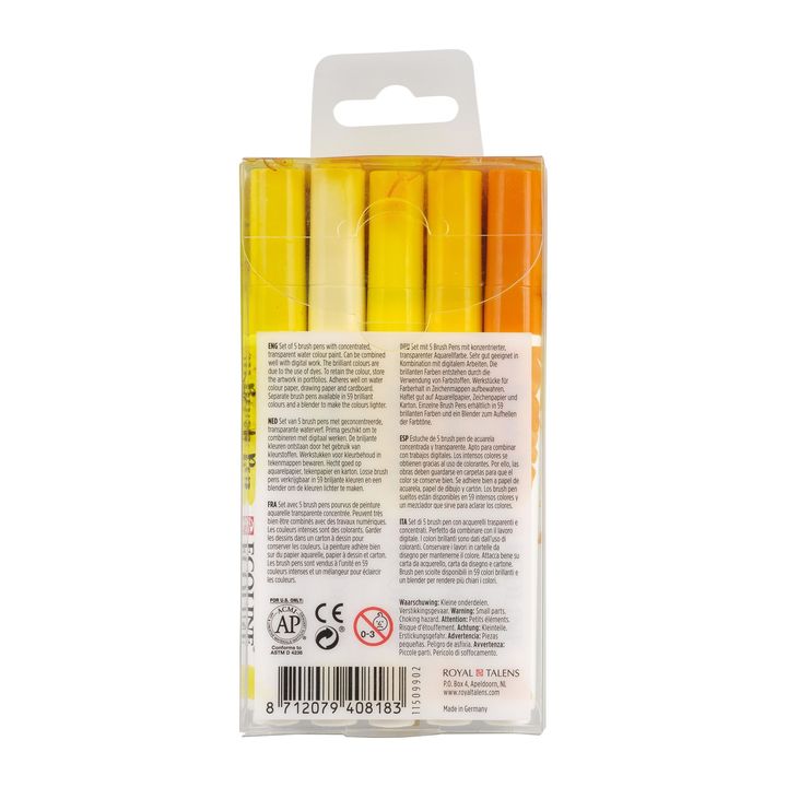 stilouri pentru acuarela ecoline brush pen yellow ro rtl11509902