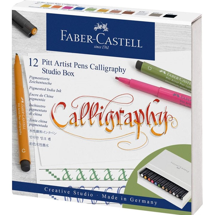 stilouri pentru caligrafie faber castell pitt studio box 12 buc ro fbc167512