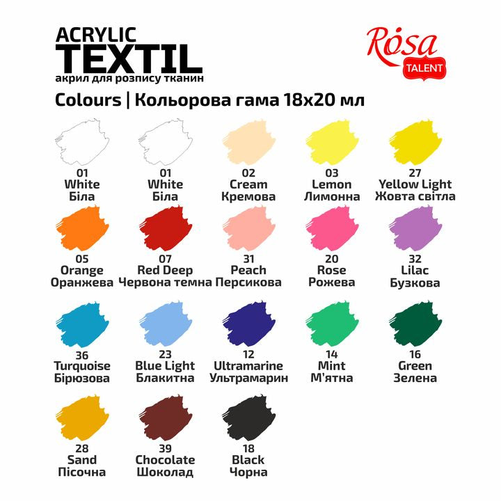 style rosa talent set de vopsele textile acrilice ro rsk13420216