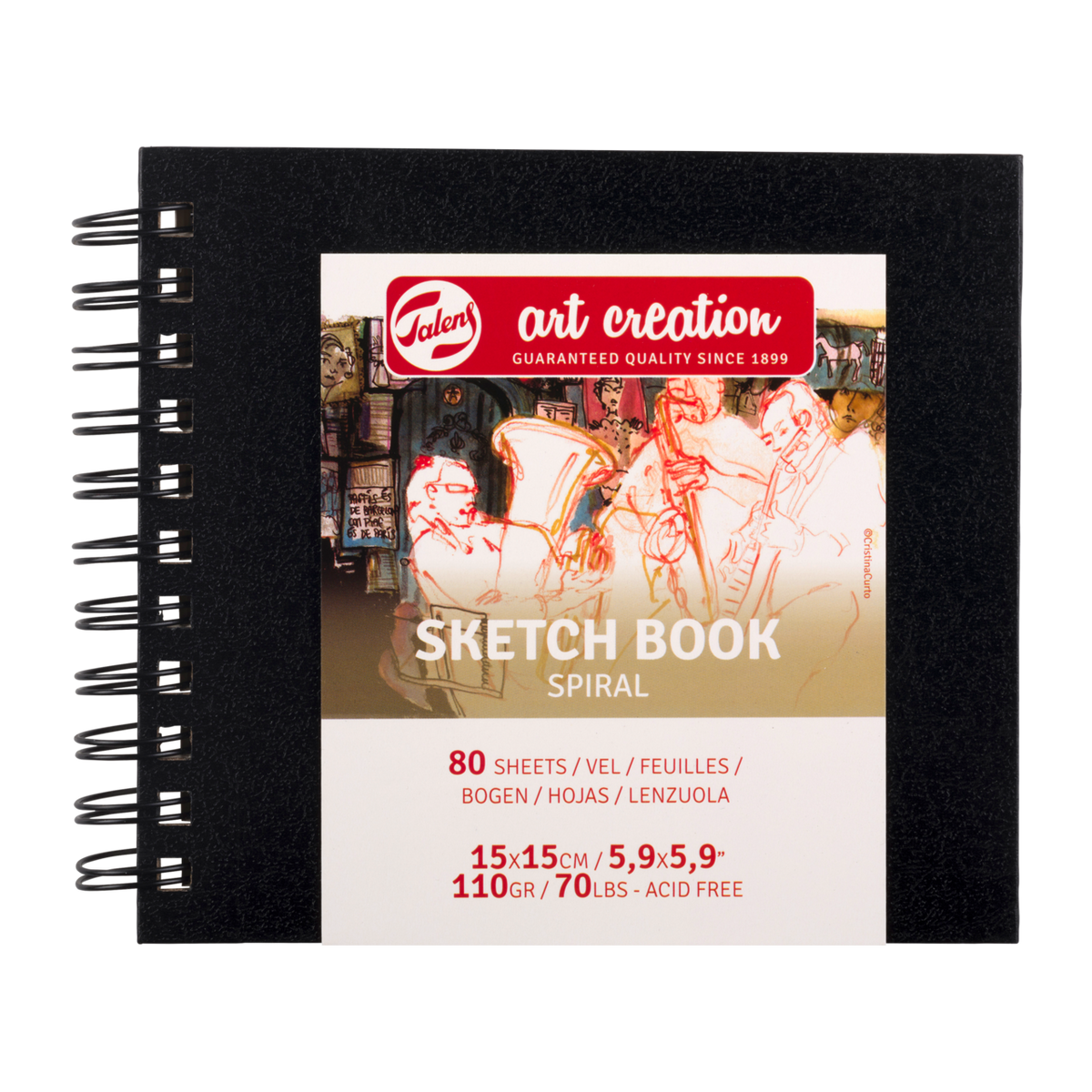 Bloc de schițe ROYAL TALENS Art Creation 15 x 15 cm, 110 g/m², 80 file