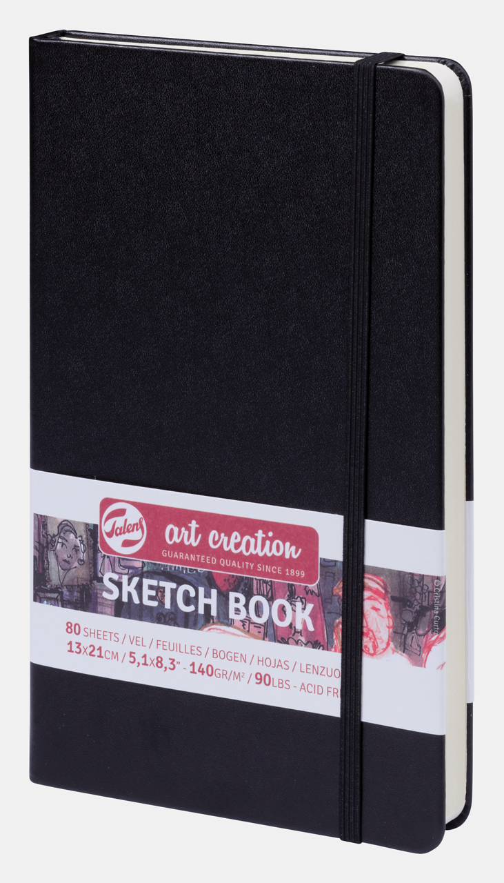 Caiet de schițe ROYAL TALENS Art Creation Black 13 x 21 cm, 140 g, 90 file, copertă dură