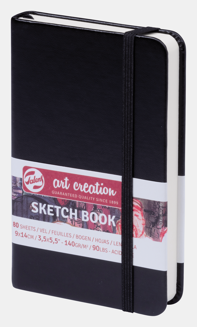 Bloc pentru schițe ROYAL TALENS Art Creation Black 9 x 14 cm, 140 g, 80 file