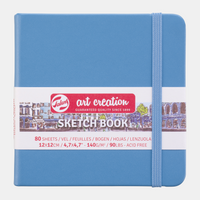 Caiet de schițe Talens Art Creation Light Blue 12 x 12 cm, 140 g, 80 file