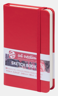Caiet de schițe ROYAL TALENS Talens Art Creation Red 9 x 14 cm 140 g 80F copertă cartonată