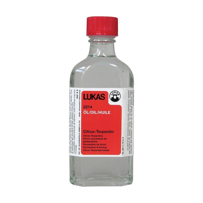 Terebentină cu aromă de citrice LUKAS pentru pictură în ulei 125 ml