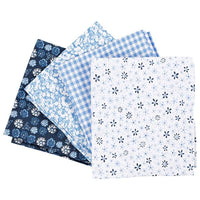 tesatura patchwork albastru 4 buc 45 x 55 cm ro cch441835