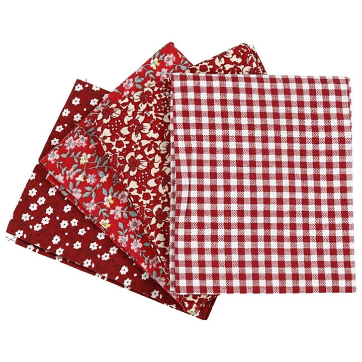 tesatura patchwork rosu 4 buc 45 x 55 cm ro cch441833